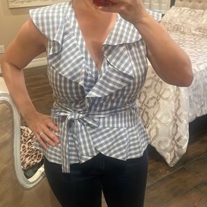 Antonio Melani gingham blouse
